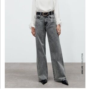 Zara High Rise wide jeans